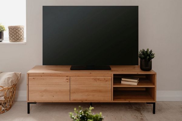 möbelvita TV-Board TV-Board Genf 56A - Griffloses Design in Artisan Eiche