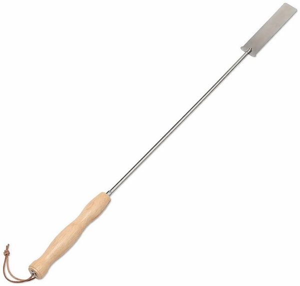esschert design Lagerfeuer-Grillspieß Stockbrotspieß teleskopierbar, Edelstahl, Kautschukholz, 91,5 cm (1-St, Stockbrot Teleskop Spieß)