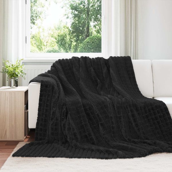 vidaXL Wohndecken 6 pcs Schwarz 270 x 240 cm Fleece 42016964