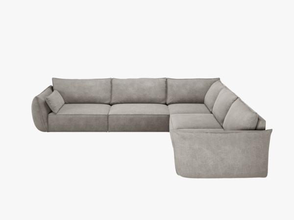 Micadoni Ecksofa Kaelle 7-Sitzer Chenille Over The Horizon Hellgrau