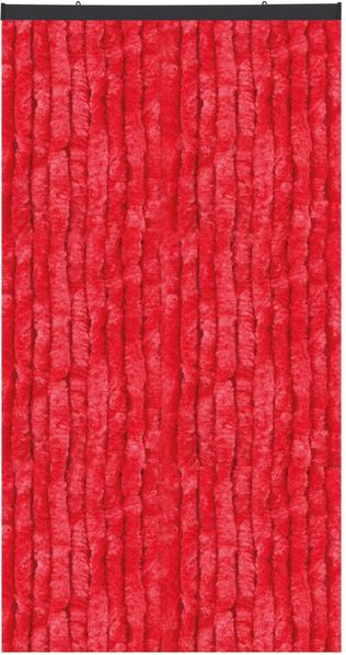 Flauschvorhang in Sondergröße - Türvorhang Breite: 120cm - Länge: 275cm, Rot