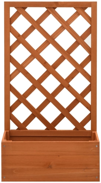 vidaXL Garten-Spalier mit Blumenkasten Orange 50x25x90 cm Tannenholz 314830