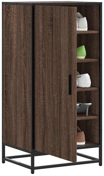 vidaXL Schuhregal Braun Eichen-Optik 48x38x97,5 cm Holzwerkstoff 849203