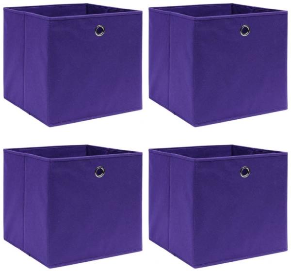 Aufbewahrungsboxen 4 Stk. Vliesstoff 28x28x28 cm Violett