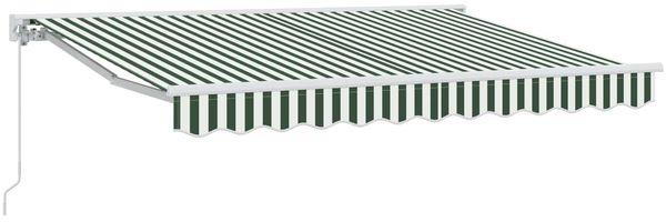 vidaXL Manuell einziehbare Markise Grün und Weiß 3,5 x 2,5 m 3420248 Bild 2
