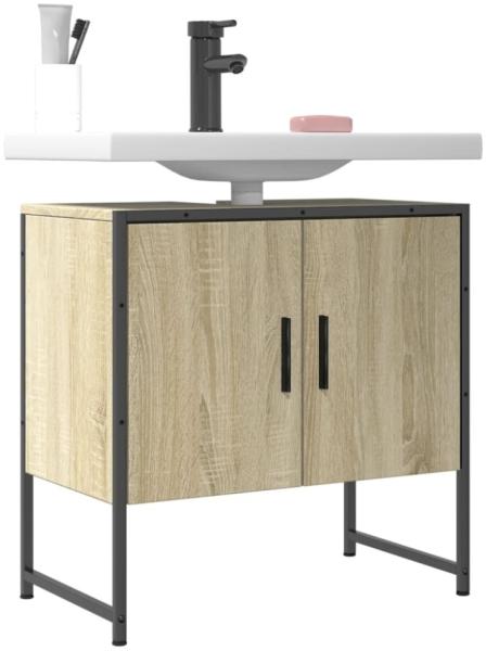 vidaXL Waschbeckenunterschrank Sonoma-Eiche 60x33x60 cm Holzwerkstoff 842457