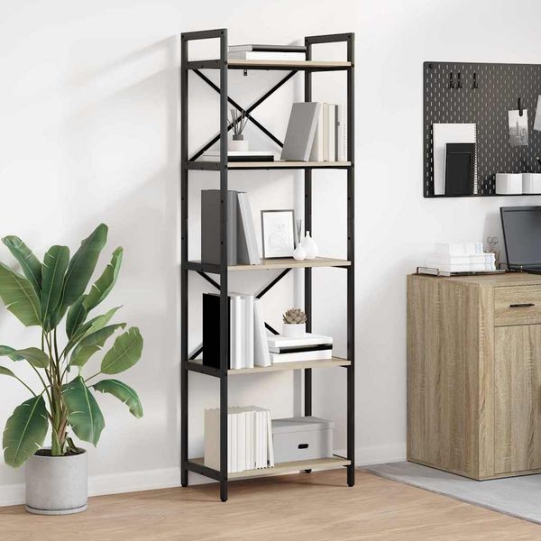 vidaXL Bücherregal Sonoma-Eiche 56 x 34 x 171 cm Holzwerkstoff 883863