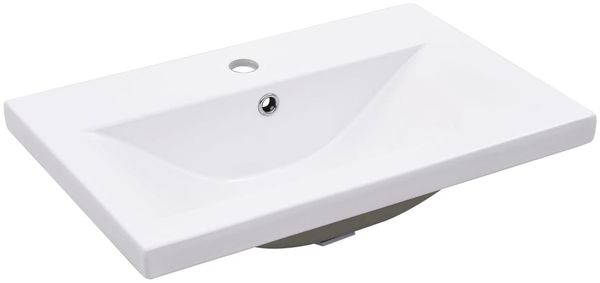 vidaXL Badezimmer-Waschtischgestell mit Waschbecken Schwarz Eisen 3101383 Bild 5