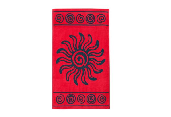 Delindo Lifestyle Strandtuch Tropical SUN, XXL Strandlaken aus 100% ägyptischer Baumwolle, Velours (1-St), Jacquard-gewebtes Motiv