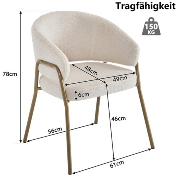 XDeer Esszimmerstuhl 4 Stück Esszimmerstuhl Moderner Samt Esszimmerstuhl, Esszimmerstuhl Küchenstuhl Bild 4