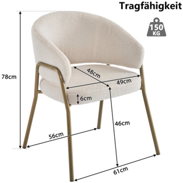 XDeer Esszimmerstuhl 4 Stück Esszimmerstuhl Moderner Samt Esszimmerstuhl, Esszimmerstuhl Küchenstuhl Bild 3