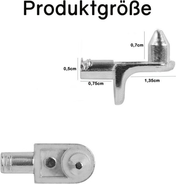 FELIXLEO Wandregalhalter Einlegeboden Halter L Form 5mm Regalbodenträger für Schrank, 40-tlg.
