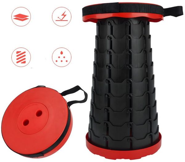 AKKEE Klappstuhl Tragbarer Klappstuhl Klapphocker Hocker Tragkraft 180 kg, höhenverstellbar und stabil