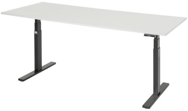 Rau Schreibtisch adlatus 100 2000x800x650-1300 M-Platte schwarz