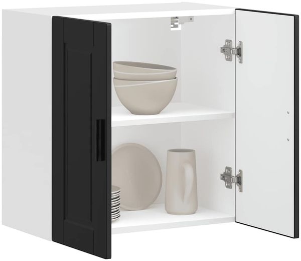 vidaXL Küchen-Hängeschrank Porto Schwarz Holzwerkstoff 854058 Bild 4