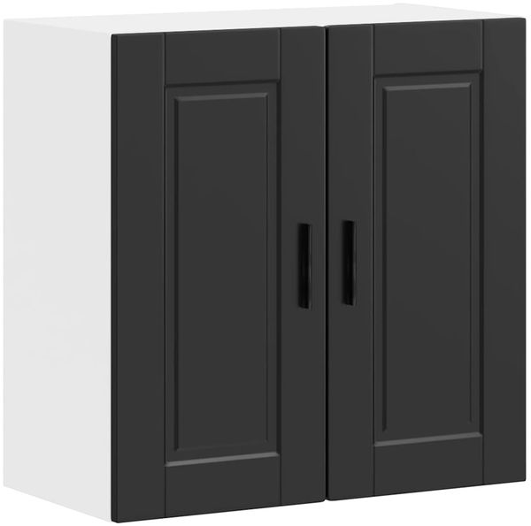 vidaXL Küchen-Hängeschrank Porto Schwarz Holzwerkstoff 854058