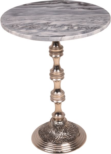 Beistelltisch OLE - Aluminium Silber 54,5 x 41 x 41 cm | Couchtisch Sofatisch Abstelltisch