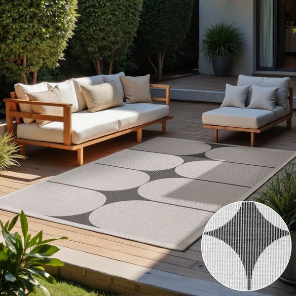 HANSE Home Outdoorteppich Bowen Wendeteppich, rechteckig, Höhe: 5 mm, Läufer, In und Outdoor, Flachgewebe, wetterfest, pflegeleicht, robust