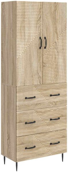 vidaXL Schrankset 2 pcs Sonoma-Eiche 66 x 34,5 x 90 cm Holzwerkstoff 3416639