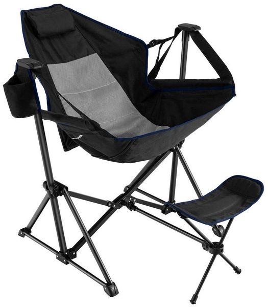 COSTWAY Campingstuhl, Klappstuhl mit Kopfstütze, verstellbar, klappbar