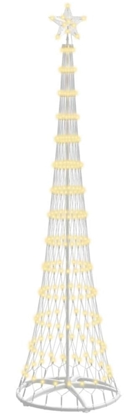 vidaXL LED-Weihnachtsbaum Warmes Weiß 70 x 70 x 250 cm Metall 42018775
