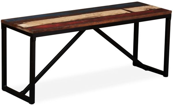 vidaXL Sitzbank Massivholz 110x35x45 cm 244901