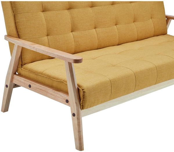 SalesFever Schlafsofa skandinavisch Strukturstoff senfgelb Bild 5