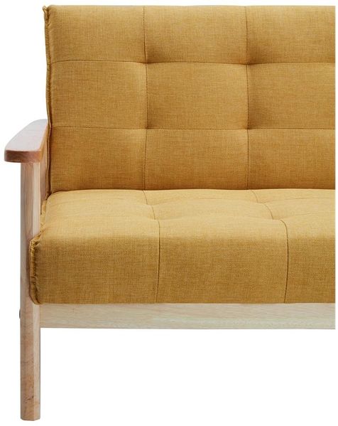 SalesFever Schlafsofa skandinavisch Strukturstoff senfgelb Bild 6