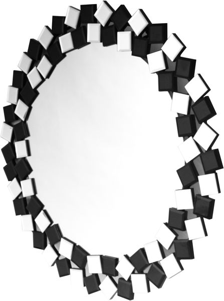 Wandspiegel Mosaic 1825 Silber / Schwarz