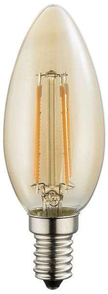 LED 4 Watt, Filament Leuchtmittel, E14, 350 Lumen, warmweiß, DxH 3,5x9,8 cm