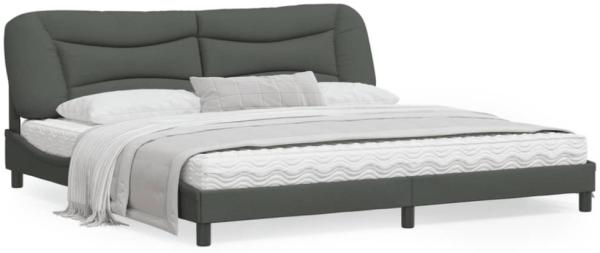 vidaXL Bettgestell ohne Matratze "Hvar" Dunkelgrau 200x200 cm Stoff 3207794