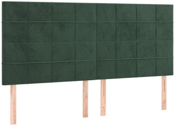 vidaXL Boxspringbett mit Matratze Dunkelgrün 200x200 cm Samt 3132702 Bild 6