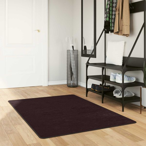 vidaXL Teppichläufer MARSA Anthrazit 80 x 200 cm Polyester und PVC 42023169