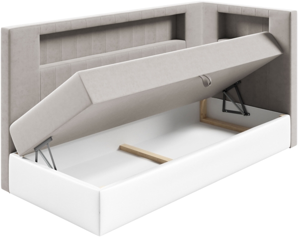 Boxspringbett 'Gladino Junior 3' beige 90x200 cm Rechts Bild 3