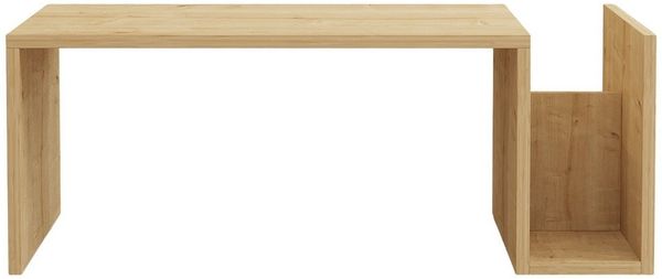 Hanah Home Modern Coffee Table in Sapphire Oak, 86.8 x 32.4 x 50 cm | 100% Melamine Coated Particle Board, 18 mm Thick | Wall-Fixable, Scandinavian Design
