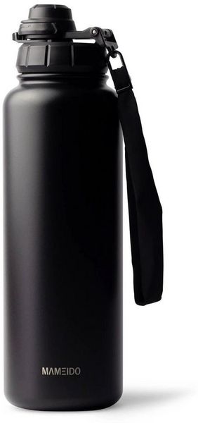 MAMEIDO Thermoflasche, mit 2-in-1 Deckel, Strohhalm und Handschlaufe in 500 ml, 700 ml & 1,2l