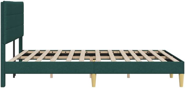 vidaXL Bettrahmen mit Kopfteil Dunkelgrün 160 x 200 cm Stoff 42027597 Bild 5