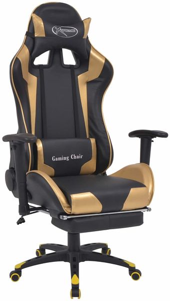 vidaXL Gaming Stuhl Gold 70 x 71 x 136 cm Kunstleder 20179