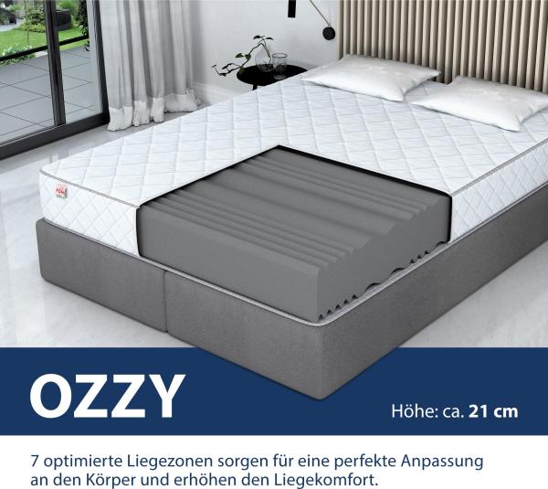 Matratze 140x200 cm OZZY 7 Zonen 21 cm H3 Kaltschaum Wellness Bild 3