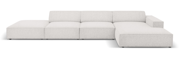 Micadoni Ecksofa Jodie 5-Sitzer Rechts Chenille Haga Hellgrau