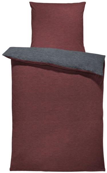 One Home Bettwäsche Wende Melange, Biber, 4 teilig, meliert, kuschelig flauschig warm weich Winter Normalgröße
