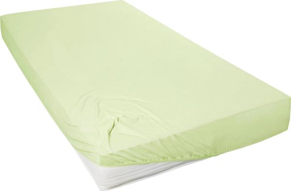 Mako Feinjersey Spannbettlaken 100 x 200 cm limone