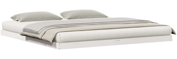 vidaXL Bodenbettrahmen Weiß 213,5 x 104 x 9 cm Massives Kiefernholz 869759