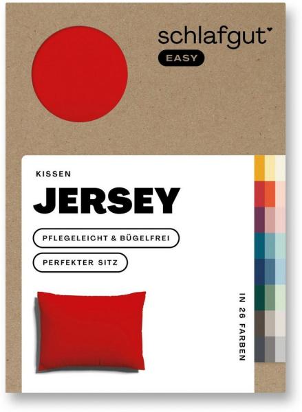 Schlafgut Kissenbezug EASY Jersey, (1 Stück), Kissenhülle mit Reißverschluss, weich und saugfähig, Kissenbezug