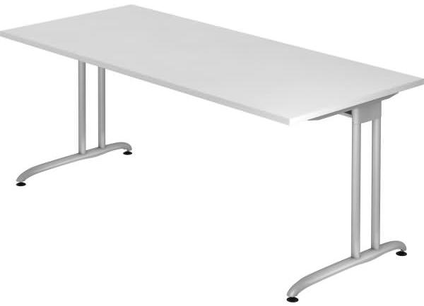 'BS19' Schreibtisch C-Gestell 180x80cm Weiß