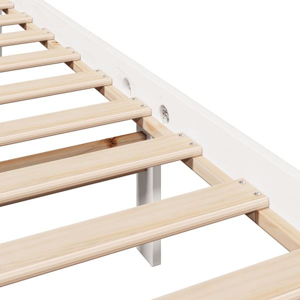 vidaXL Massivholzbett ohne Matratze Weiß 120x200 cm Kiefernholz 3306618 Bild 9