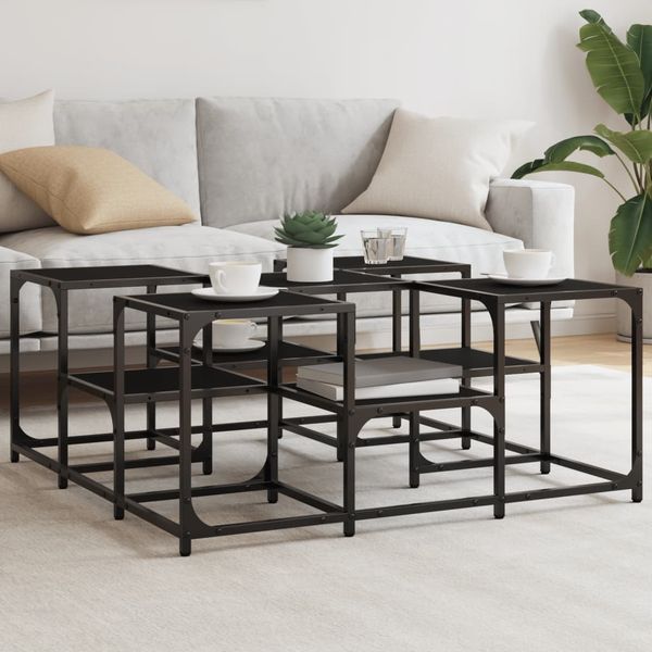 vidaXL Couchtisch Schwarz 91x91x40 cm Holzwerkstoff 839073