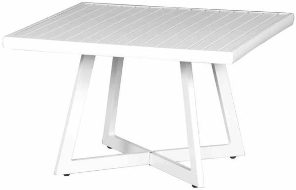 Alexis Lounge Tisch 70x70cm Aluminium matt-weiß Gartentisch Tresentisch Bartisch