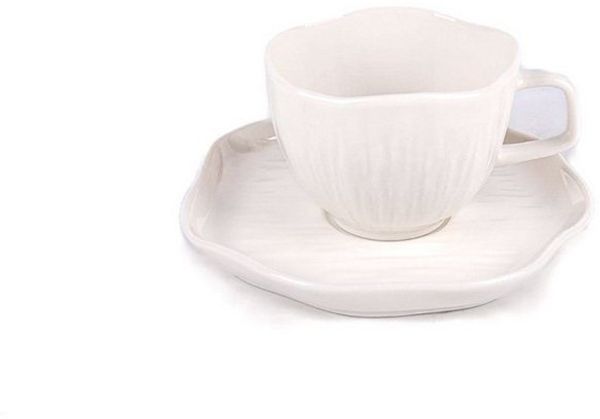EKA Kaffeeservice Cermico White Kaffee-Set (12-tlg), Porzellan