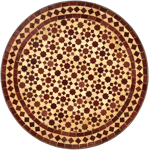 Mosaiktisch aus Marokko - Rund -M60-26